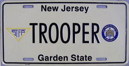 New Jersey license plate image