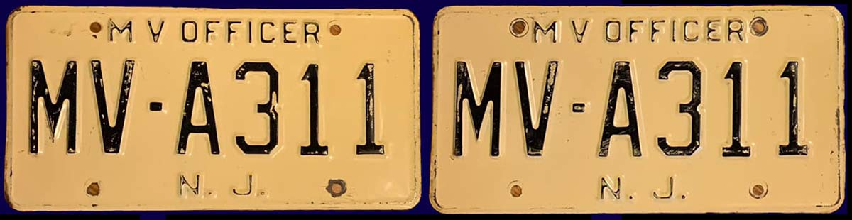 New Jersey license plate image