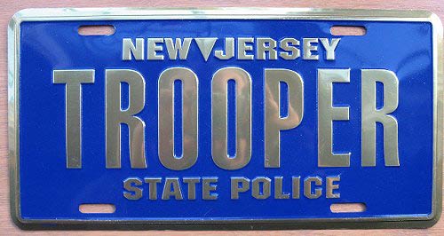 New Jersey license plate image