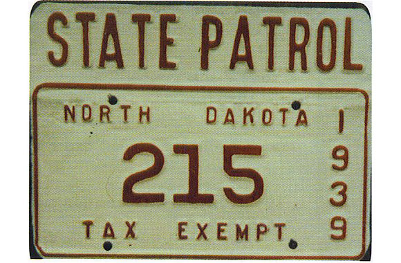 North Dakota police license plate