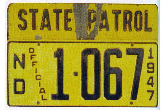 North Dakota police license plate