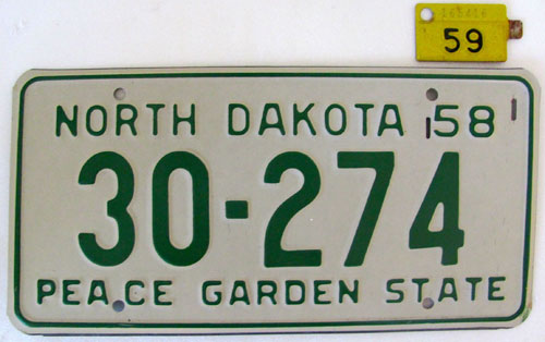 North Dakota police license plate