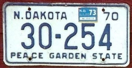 North Dakota police license plate