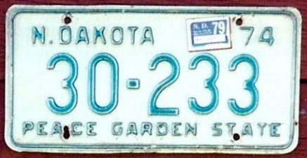 North Dakota police license plate