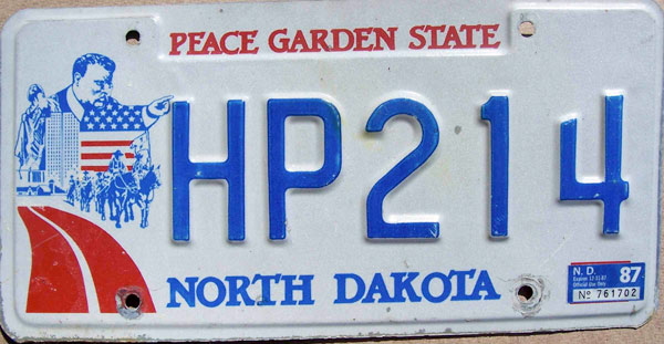 North Dakota police license plate