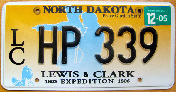 North Dakota police license plate