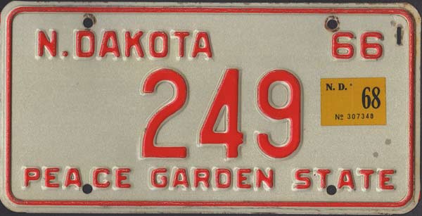 North Dakota police license plate