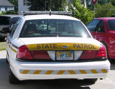 North Dakota police license plate