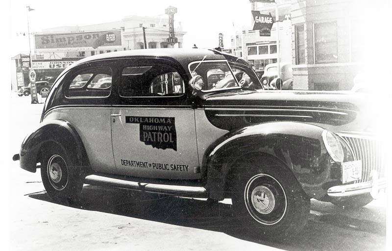 Oklahoma police license plate