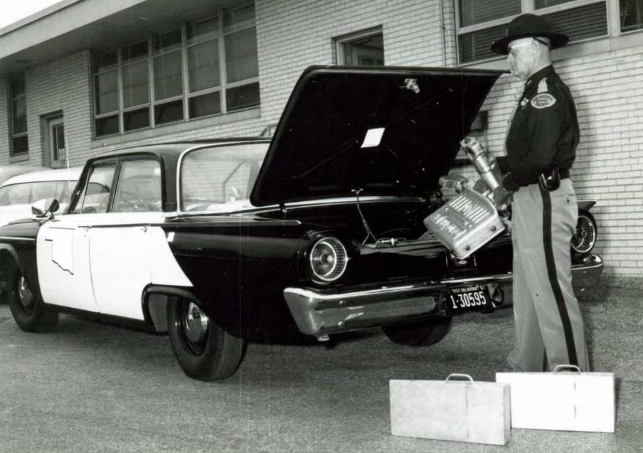 Oklahoma police car and officer