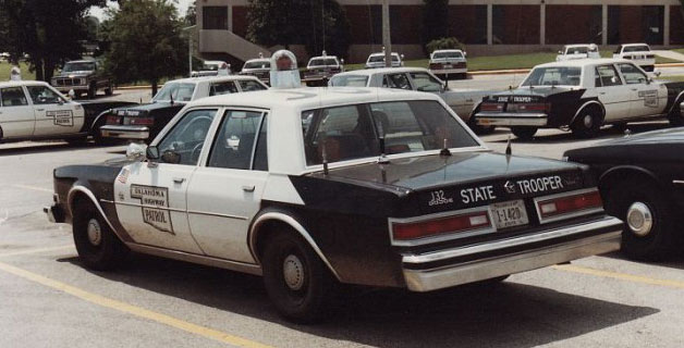 Oklahoma police license plate