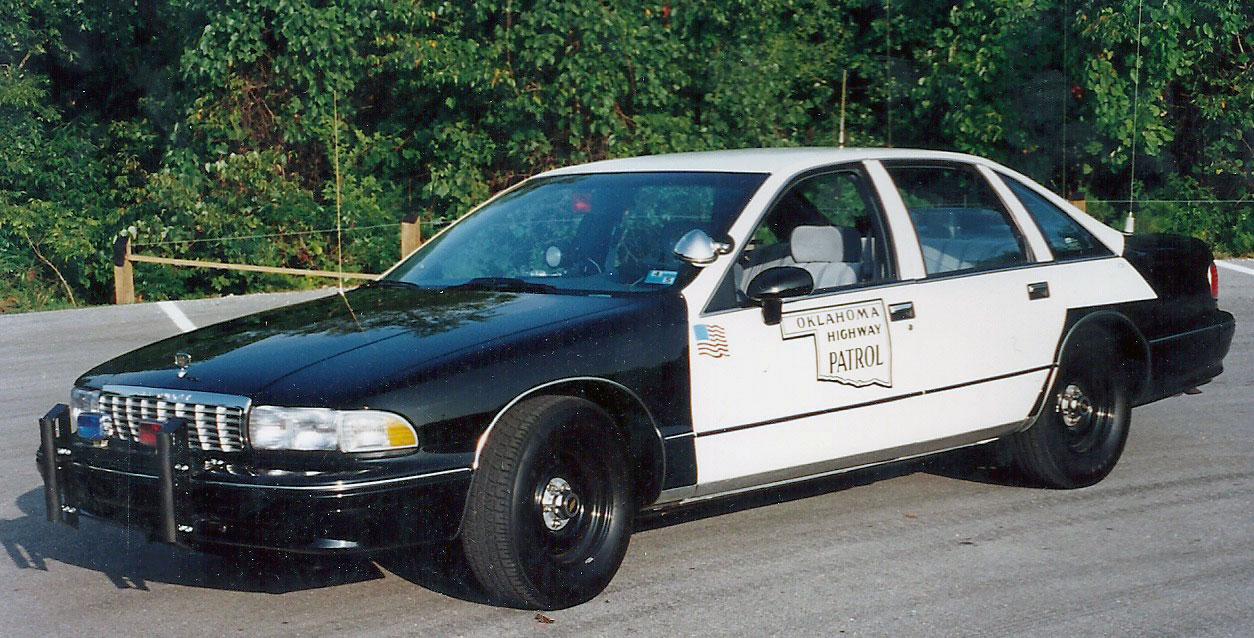 Oklahoma police license plate