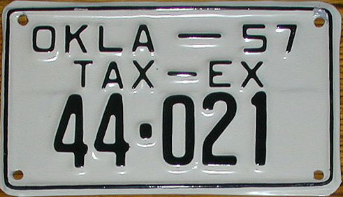 Oklahoma police license plate