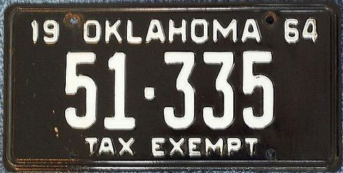 Oklahoma police license plate