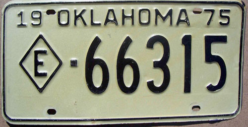 Oklahoma police license plate