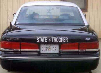 Oklahoma police license plate