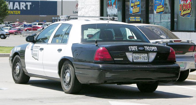 Oklahoma police license plate