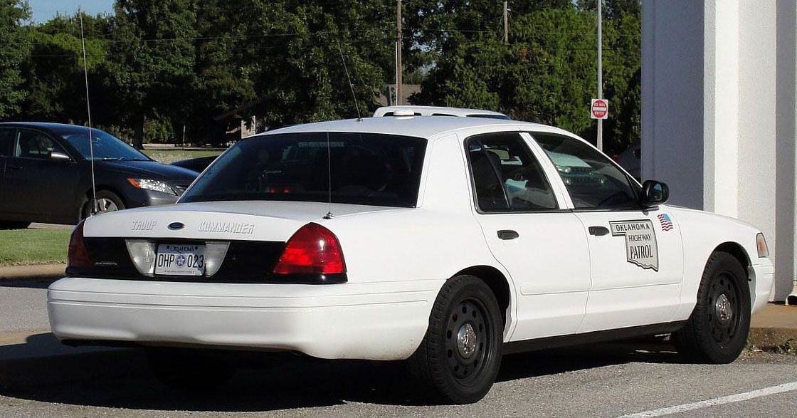 Oklahoma police license plate