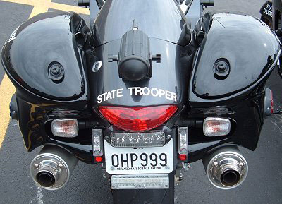 Oklahoma police license plate