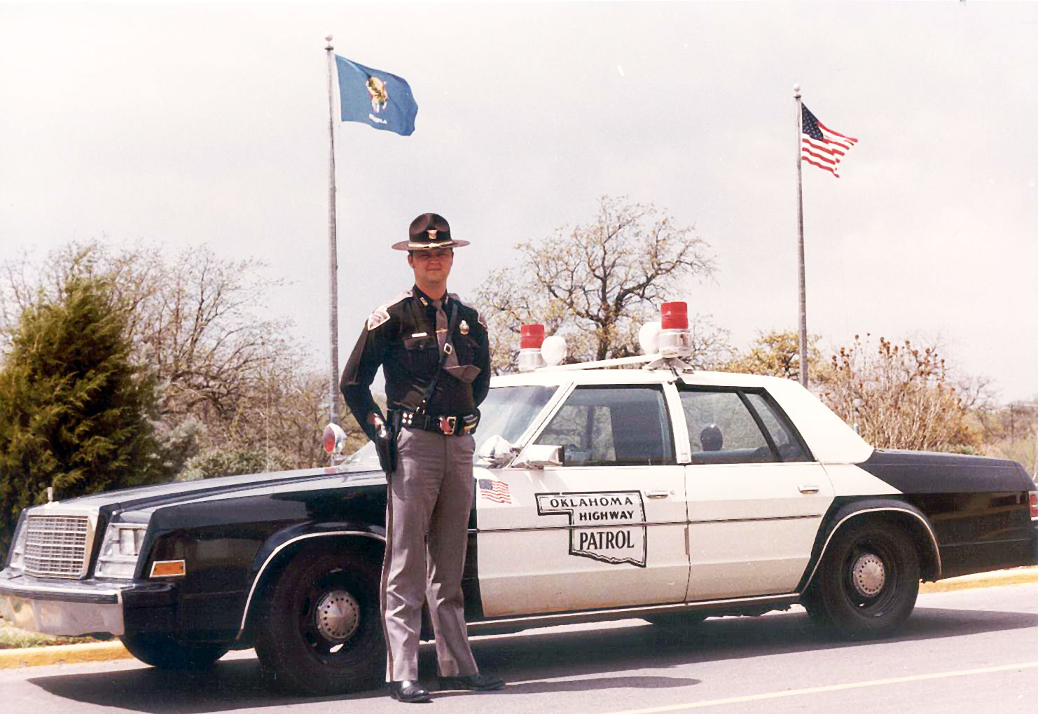 Oklahoma police license plate