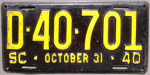 SouthCarolina  police license plate