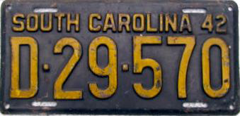 SouthCarolina  police license plate