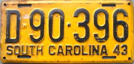 SouthCarolina  police license plate