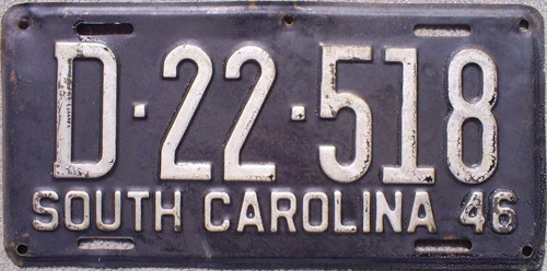 SouthCarolina  police license plate