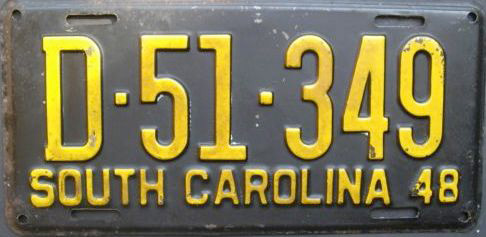 SouthCarolina  police license plate