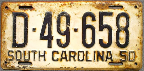 SouthCarolina  police license plate