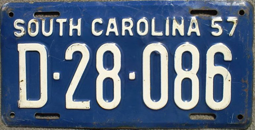 SouthCarolina  police license plate