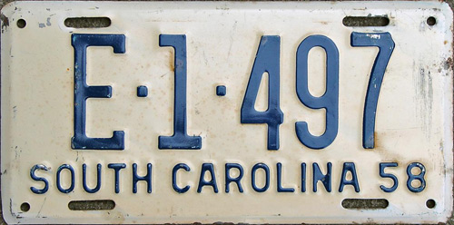 SouthCarolina  police license plate