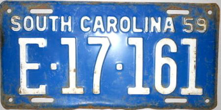 SouthCarolina  police license plate