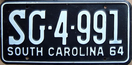 SouthCarolina  police license plate