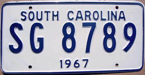 SouthCarolina  police license plate