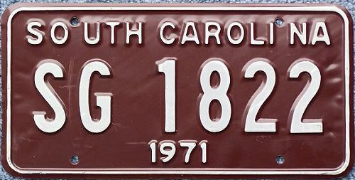 SouthCarolina  police license plate