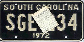 SouthCarolina  police license plate