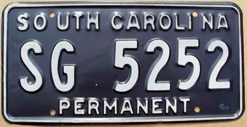 SouthCarolina  police license plate