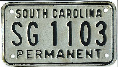 SouthCarolina  police license plate