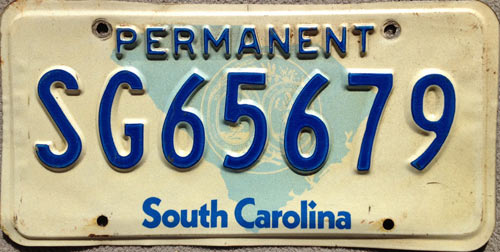 SouthCarolina  police license plate