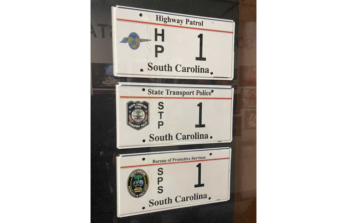 SouthCarolina  police license plate