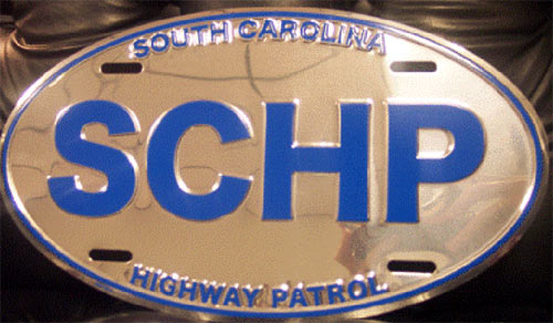 SouthCarolina  police license plate