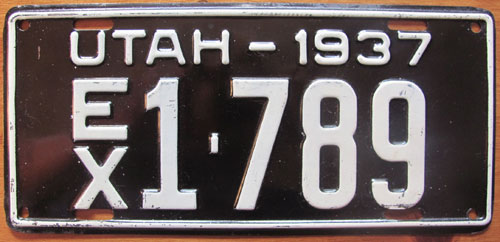 Utah  police license plate image