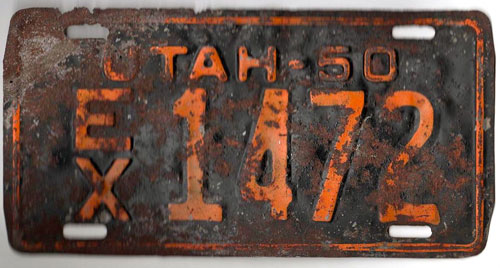 Utah  police license plate image