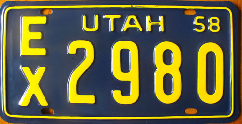 Utah  police license plate image