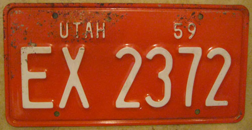 Utah  police license plate image