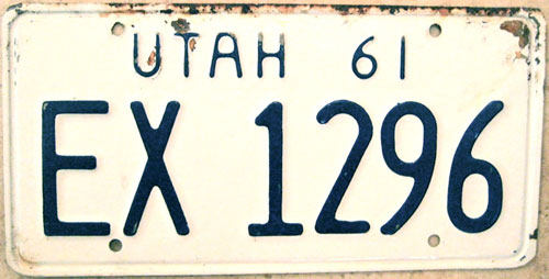 Utah  police license plate image