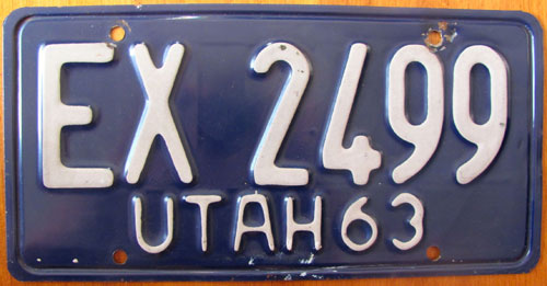 Utah  police license plate image