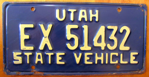 Utah  police license plate image