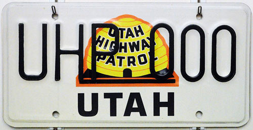 Utah  police license plate image